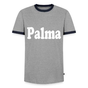 PALMA - T-shirt contrasté Homme - gris/marine  - Devant - AI Model Female 172 light (172cm) & AI Model Male 178 light (178cm)