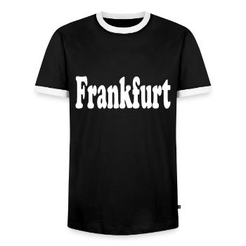 Francfort - T-shirt contrasté Homme - noir/blanc - Devant - AI Model Female 172 light (172cm) & AI Model Male 178 light (178cm)