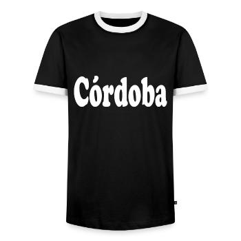Córdoba Cordoba - Men's Ringer Shirt - black/white - Front - AI Model Female 172 light (172cm) & AI Model Male 178 light (178cm)