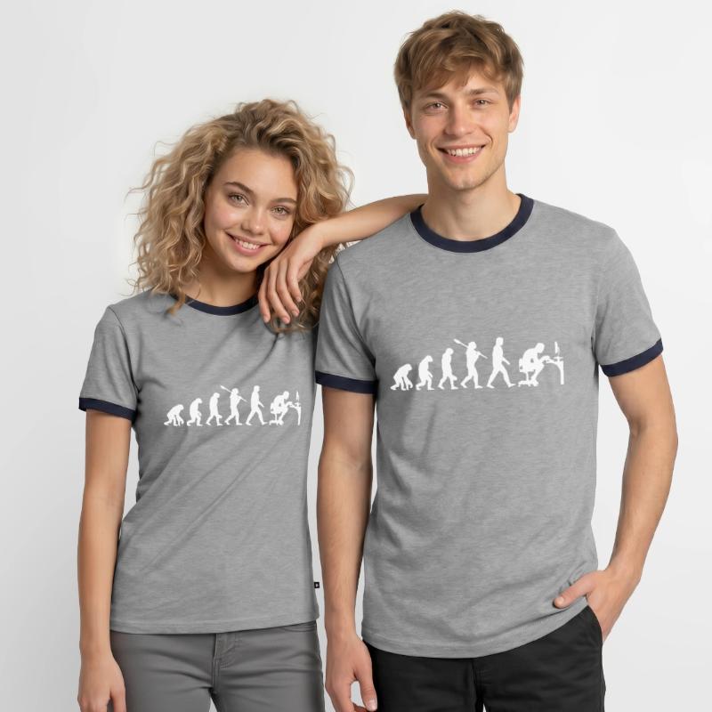 Programmierer - Evolution - PC - Informatiker Männer Kontrast-T-Shirt