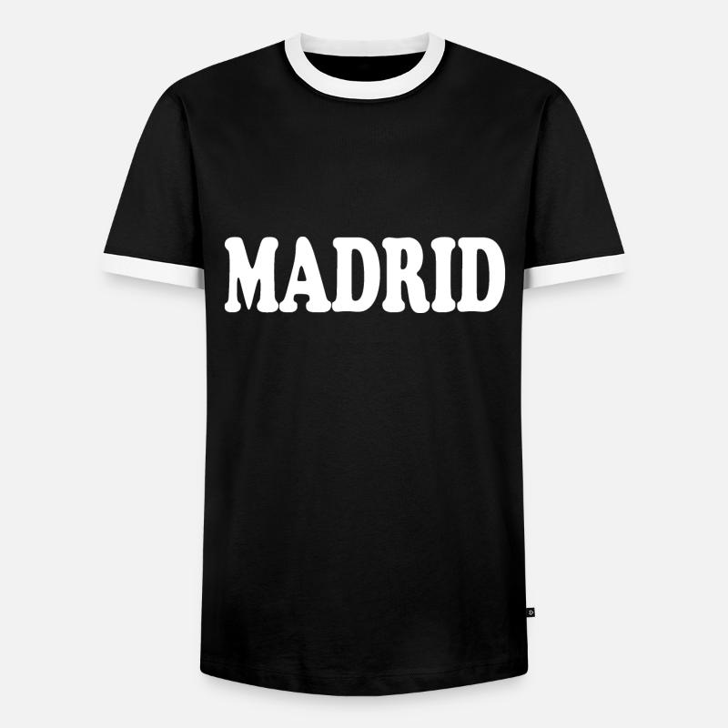 Madrid - Men's Ringer Shirt - black/white