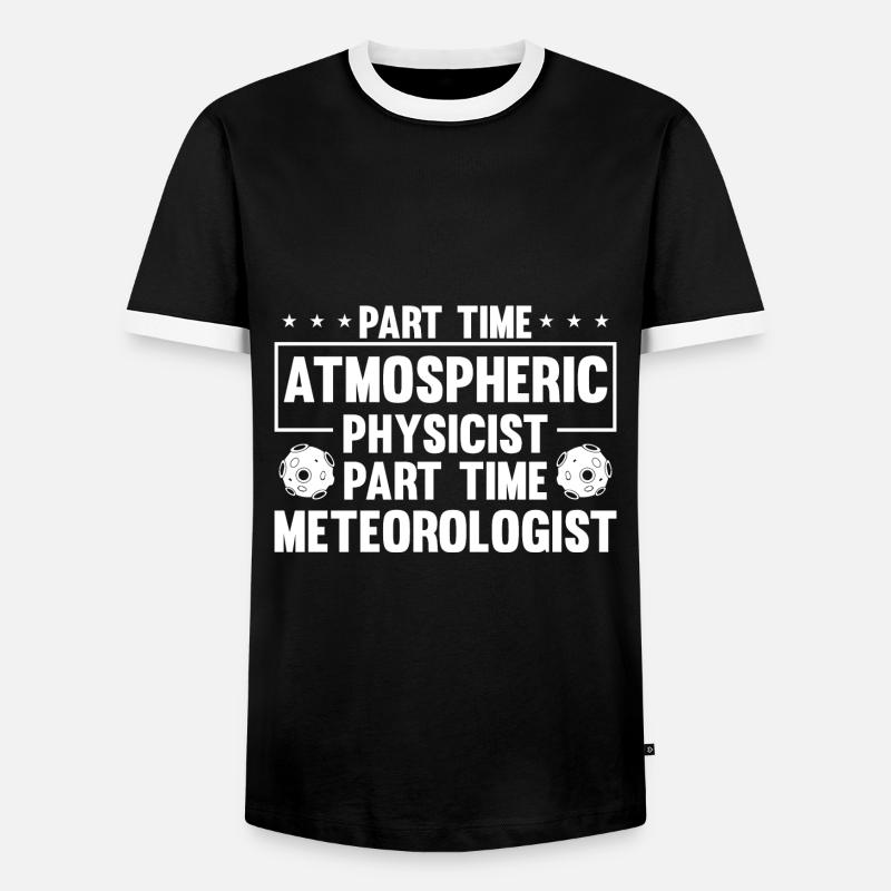 Physics Physicist - Men's Ringer Shirt - black/white