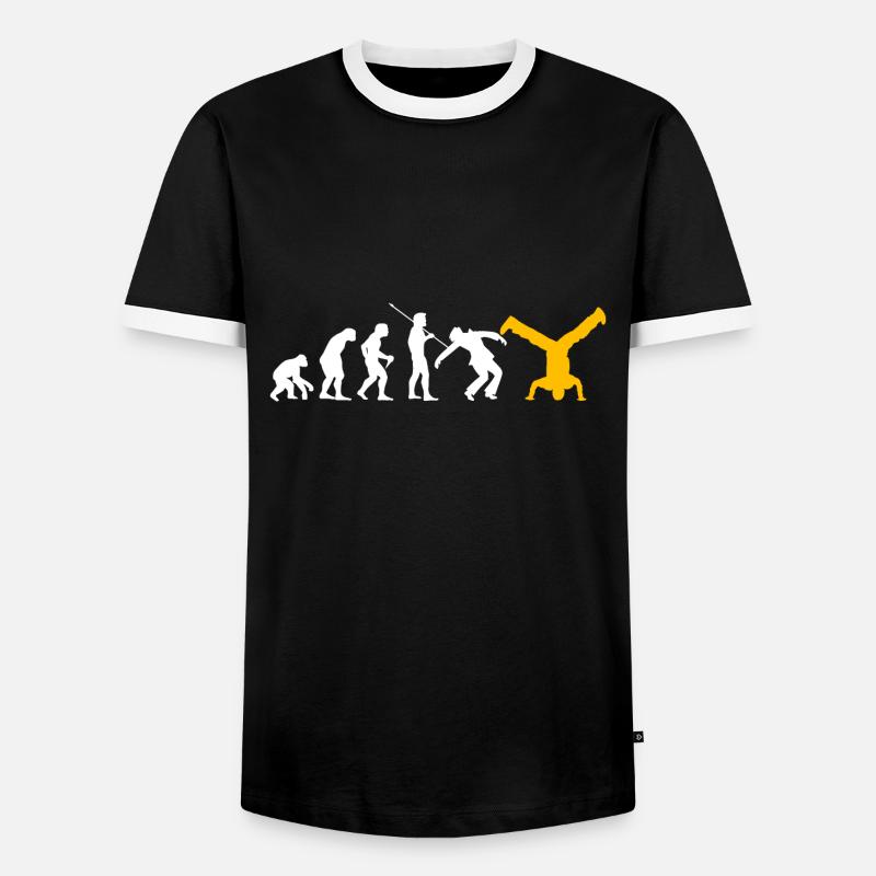 Breakdancing - Men's Ringer Shirt - black/white