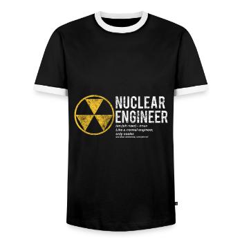 Physik Physiker - Männer Kontrast-T-Shirt - Schwarz/Weiß - Vorne - AI Model Female 172 light (172cm) & AI Model Male 178 light (178cm)