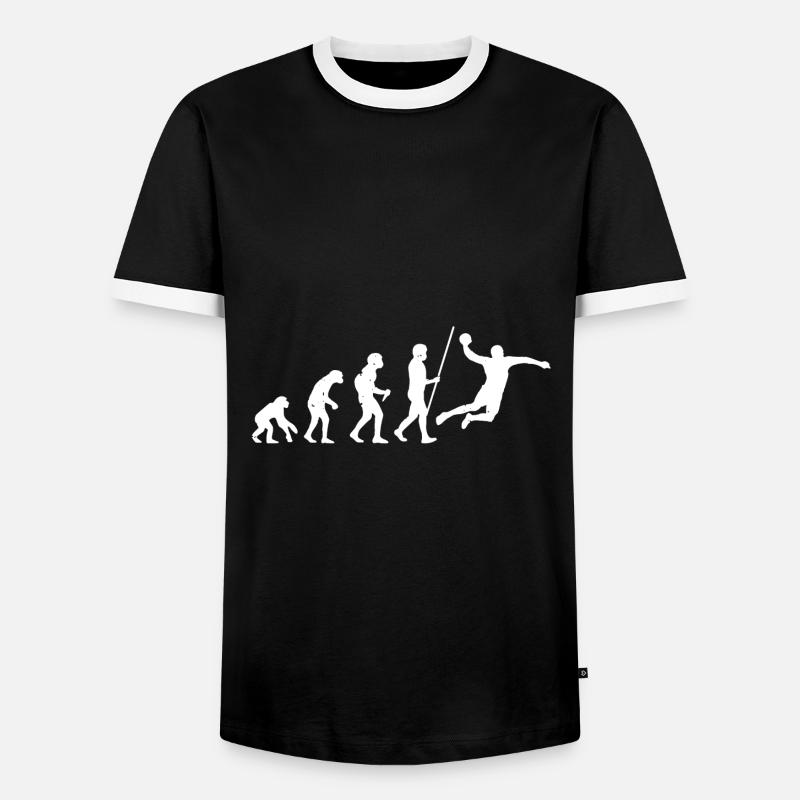 Handball Evolution - Men's Ringer Shirt - black/white