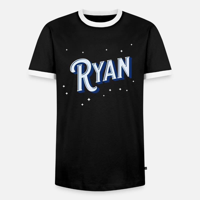 Ryan name personalized - Men's Ringer Shirt - black/white