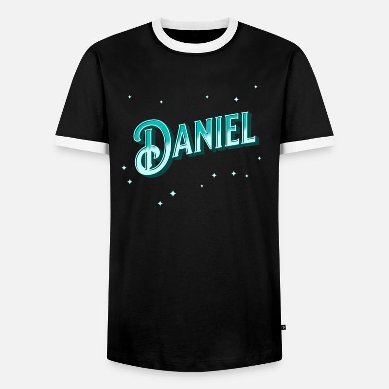 Daniel Name personalized - Men's Ringer Shirt - black/white