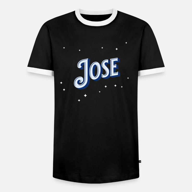 Jose name personalized - Men's Ringer Shirt - black/white