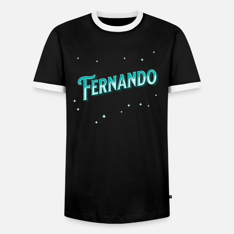 Fernando names personalized - Men's Ringer Shirt - black/white