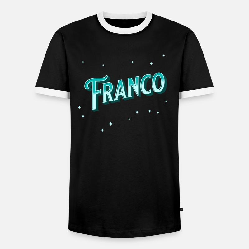 Franco name personalized - Men's Ringer Shirt - black/white