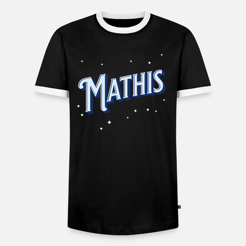 Mathis name personalized - Men's Ringer Shirt - black/white