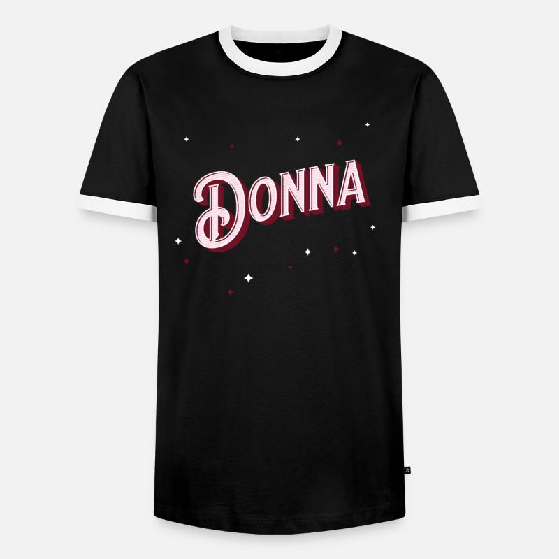 Personalized Donna name - Men's Ringer Shirt - black/white
