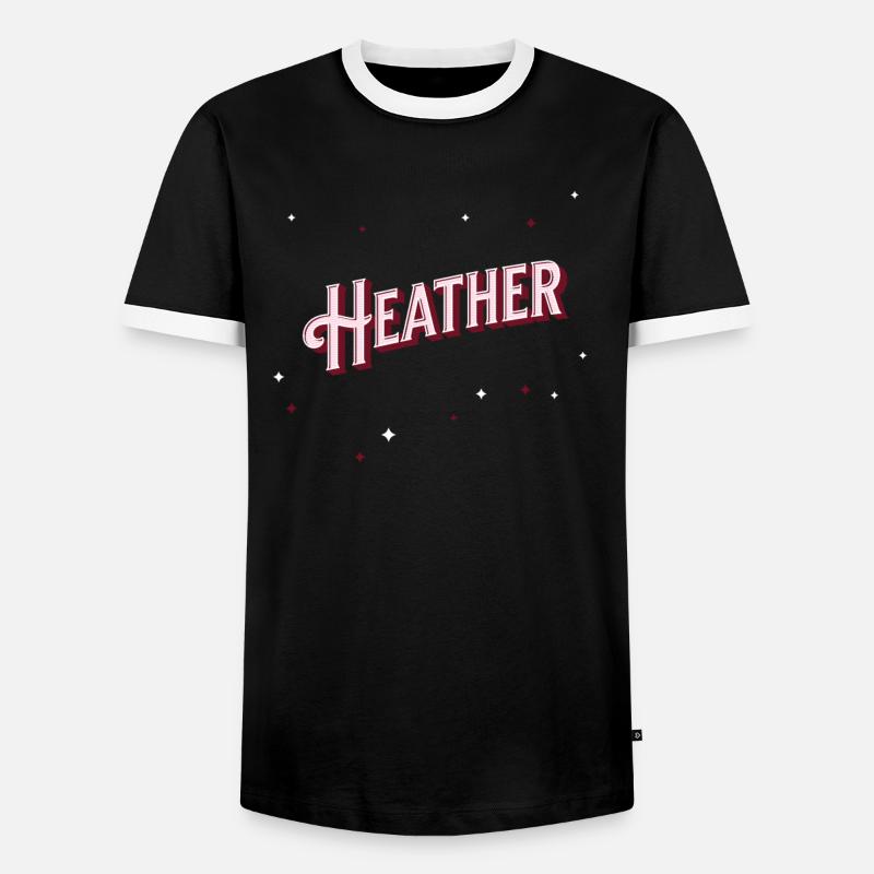 Personalized Heather name - Men's Ringer Shirt - black/white