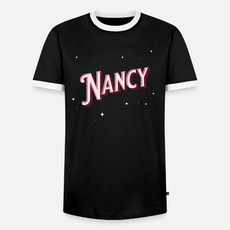 Nancy name personalized - Men's Ringer Shirt - black/white