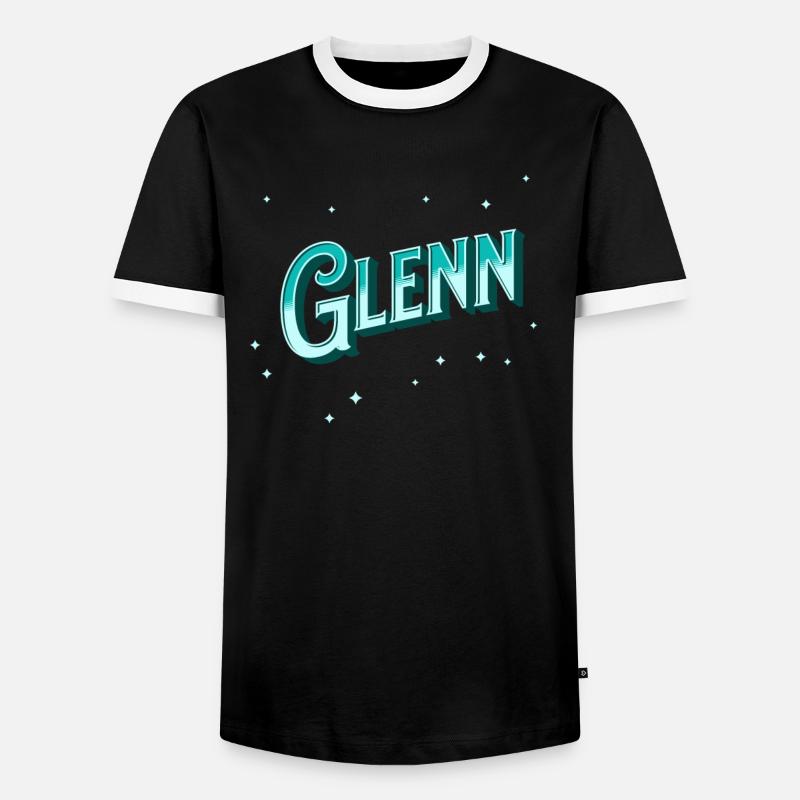 Glenn name personalized - Men's Ringer Shirt - black/white