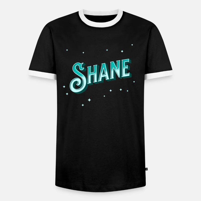 Shane name personalized - Men's Ringer Shirt - black/white
