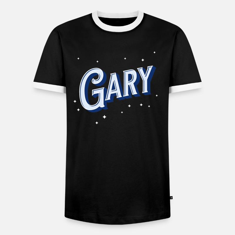 Gary's name personalized - Men's Ringer Shirt - black/white