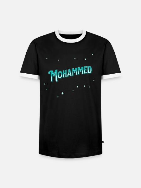 Mohammed Namen personalisiert - Männer Kontrast-T-Shirt - Schwarz/Weiß