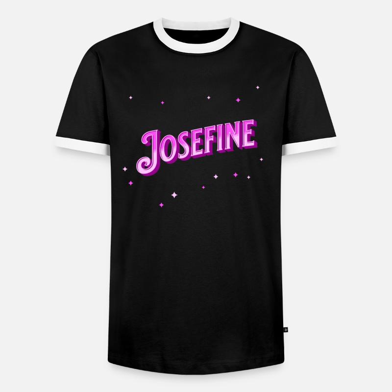 Josefine name personalized - Men's Ringer Shirt - black/white