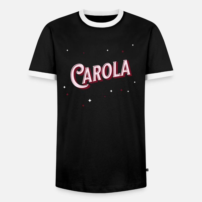 Carola's name personalized - Men's Ringer Shirt - black/white