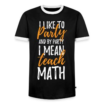 Math teacher math teacher gift math teacher - Men's Ringer Shirt - black/white - Front - AI Model Female 172 light (172cm) & AI Model Male 178 light (178cm)