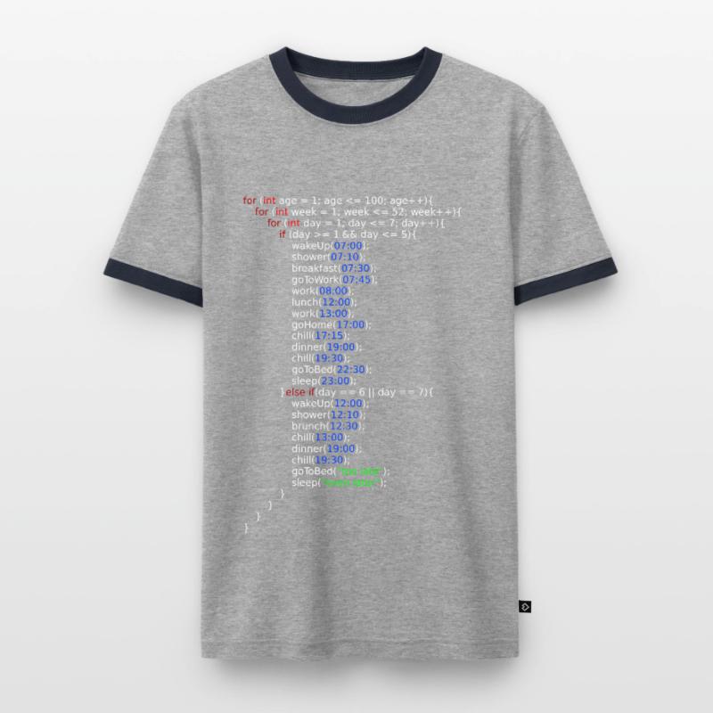 My Life -- Java Code Männer Kontrast-T-Shirt