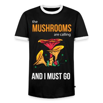 Cueilleur de champignons - T-shirt contrasté Homme - noir/blanc - Devant - AI Model Female 172 light (172cm) & AI Model Male 178 light (178cm)
