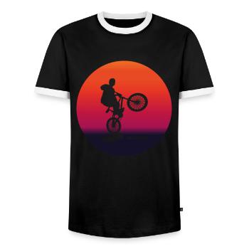 BMX Passion Original Freestyle Bike Geschenkidee - Männer Kontrast-T-Shirt - Schwarz/Weiß - Vorne - AI Model Female 172 light (172cm) & AI Model Male 178 light (178cm)