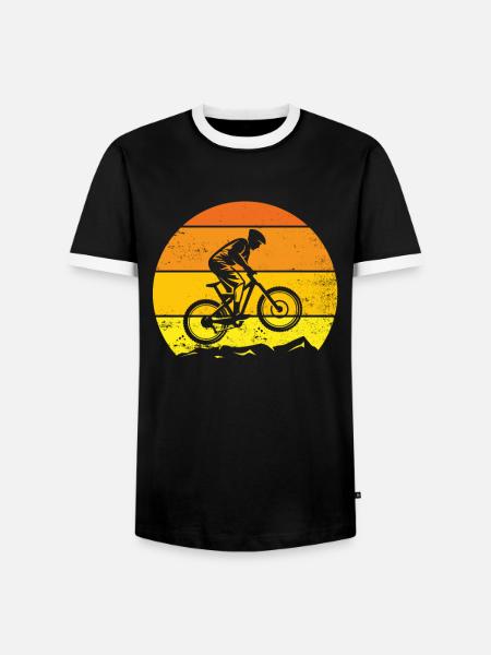 MTB Bike ursprüngliche Geschenkidee für Radsportfan - Männer Kontrast-T-Shirt - Schwarz/Weiß