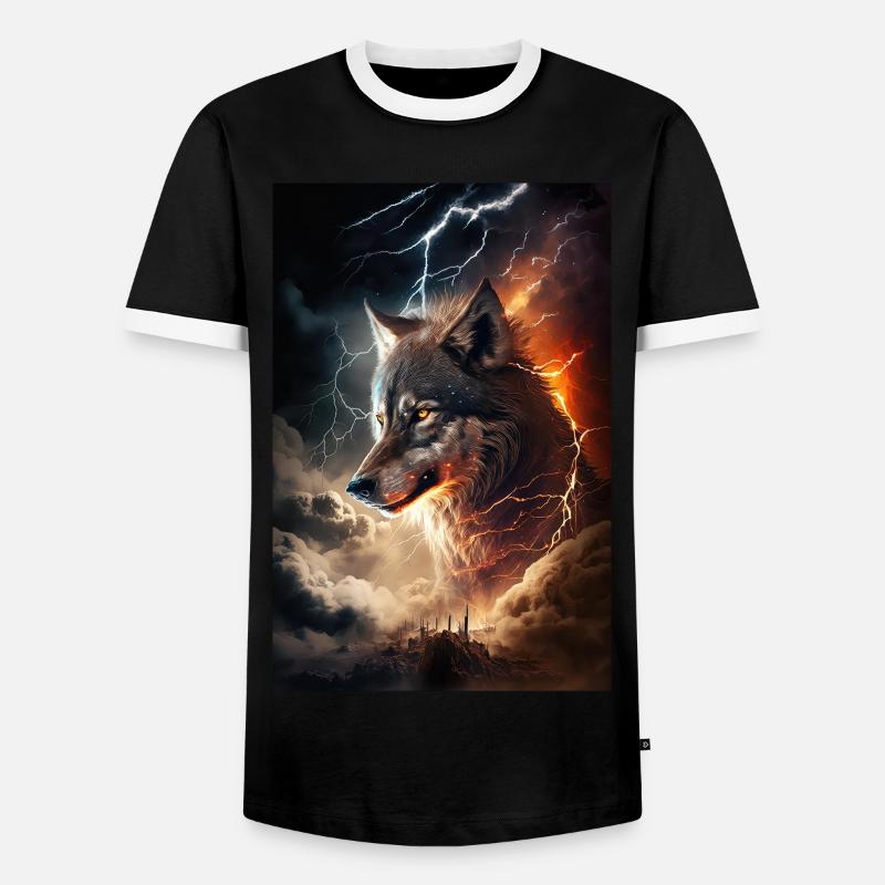 Wolf Blitz Thunder Epic Cool Epic Wolves - T-shirt contrasté Homme - noir/blanc