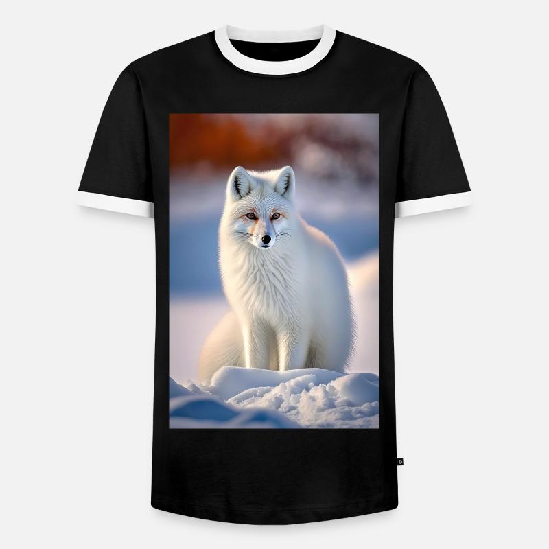 Polar fox - Men's Ringer Shirt - black/white