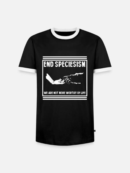 Vegane Tierrechte Ende des Speziesismus Tierschutz - Männer Kontrast-T-Shirt - Schwarz/Weiß