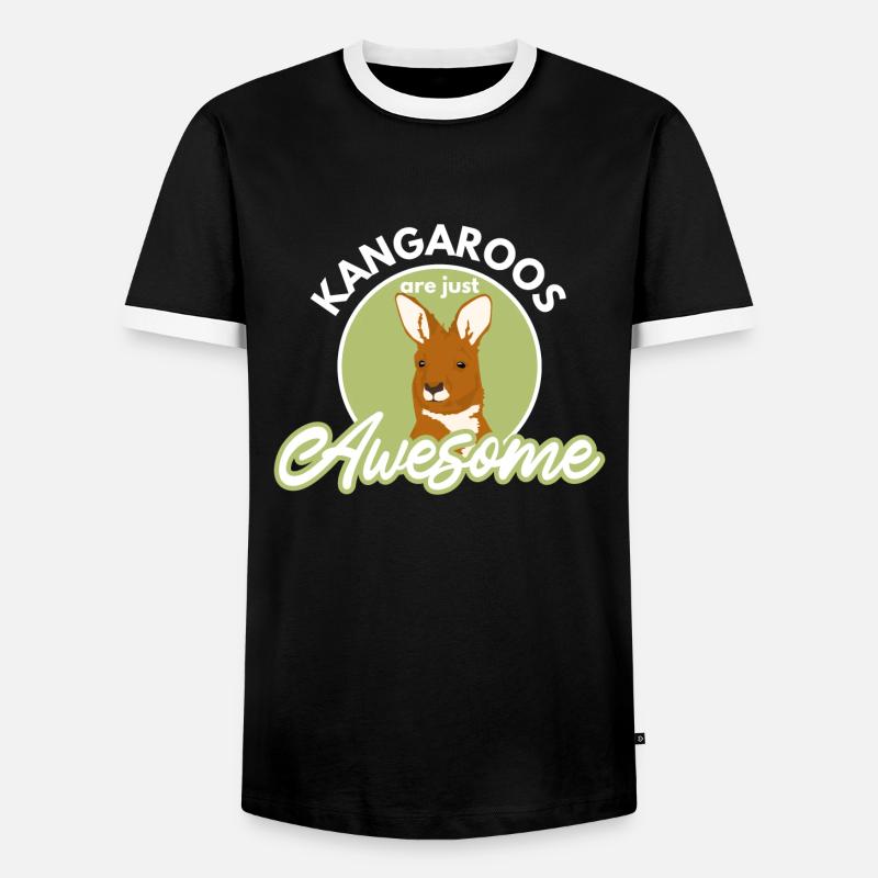 kangaroo - Men's Ringer Shirt - black/white