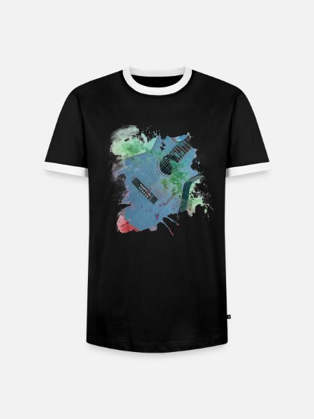 gitarren gitarre - Männer Kontrast-T-Shirt - Schwarz/Weiß