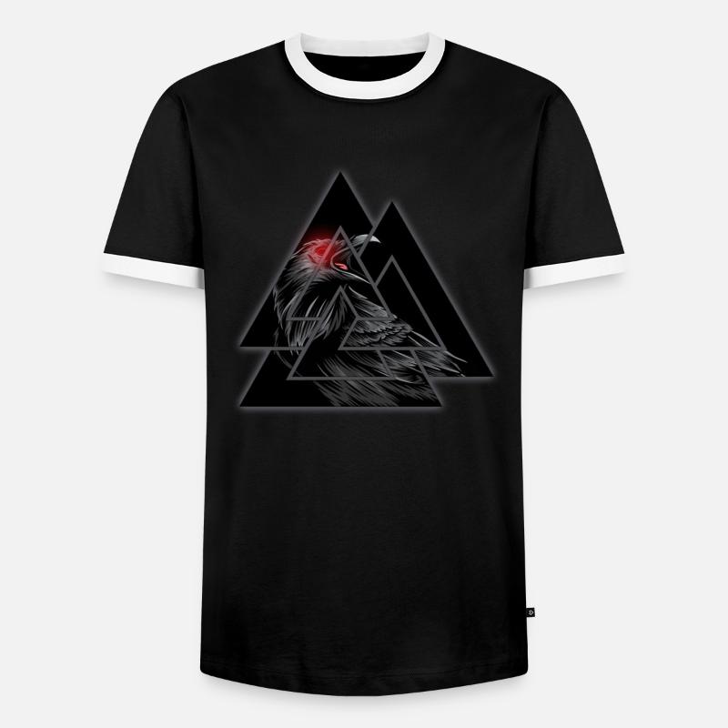 Valknut - Men's Ringer Shirt - black/white