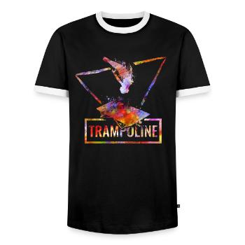 trampoline - T-shirt contrasté Homme - noir/blanc - Devant - AI Model Female 172 light (172cm) & AI Model Male 178 light (178cm)