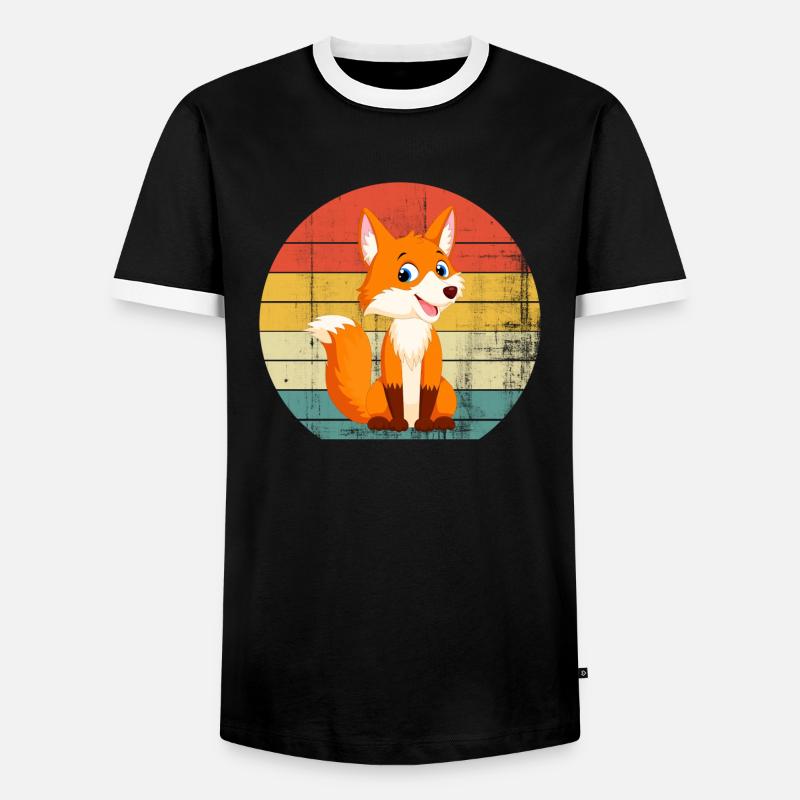 Young fox - Men's Ringer Shirt - black/white