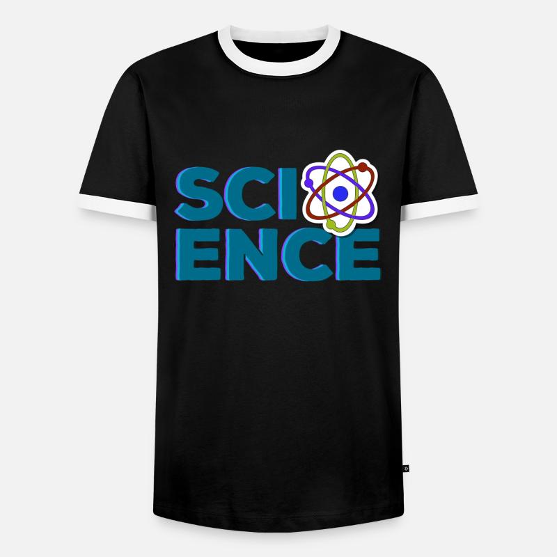 science - Men's Ringer Shirt - black/white