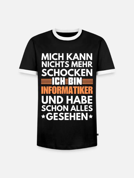 Non-shockable computer scientist - Men's Ringer Shirt - black/white