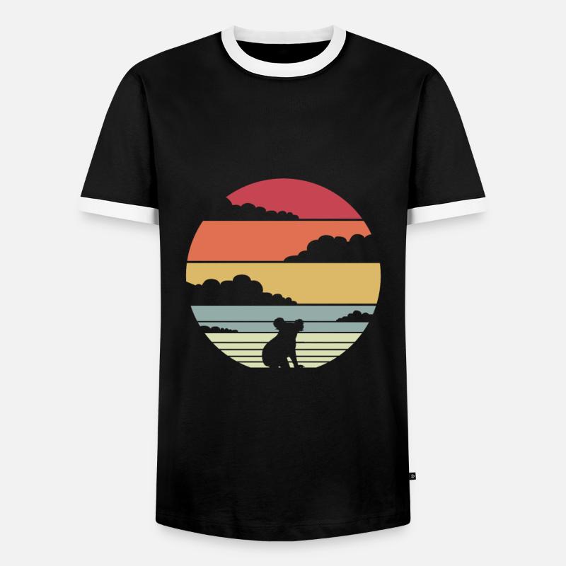 Koala bear - Men's Ringer Shirt - black/white