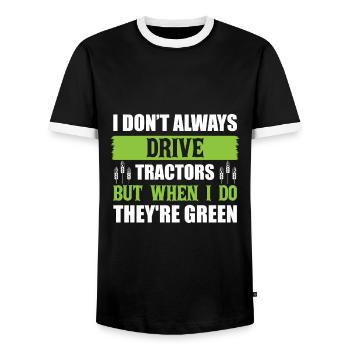 Landwirt Landwirtschaft - Männer Kontrast-T-Shirt - Schwarz/Weiß - Vorne - AI Model Female 172 light (172cm) & AI Model Male 178 light (178cm)