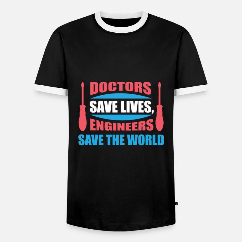 Engineer Engineering Gift - Men's Ringer Shirt - black/white