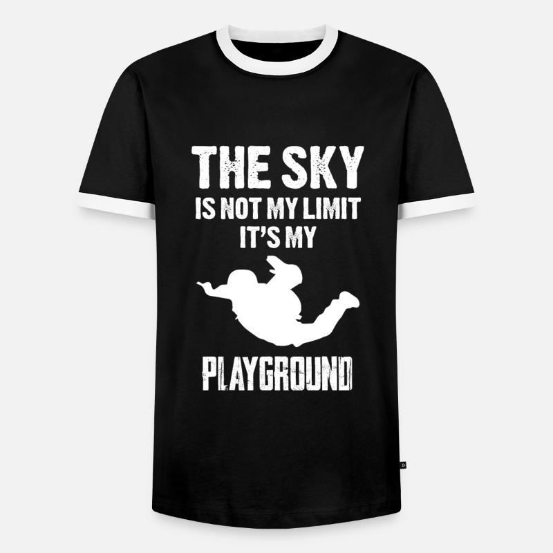 Skydive Fallschirmspringen Geschenkidee - T-shirt contrasté Homme - noir/blanc