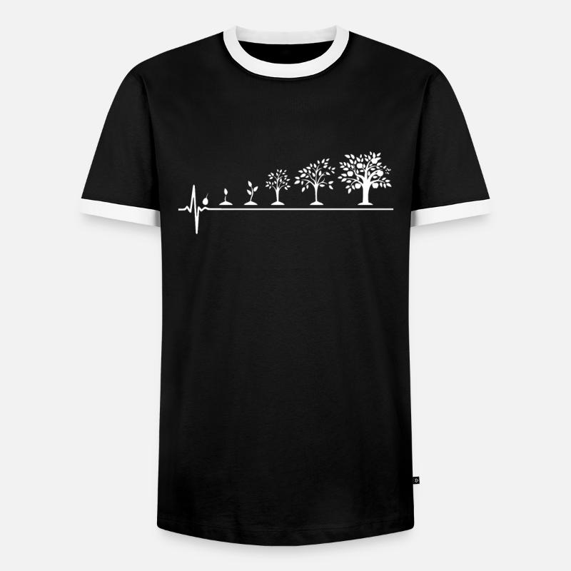 Pflanzen Evolution - Männer Kontrast-T-Shirt - Schwarz/Weiß
