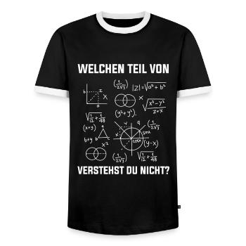 Mathematik Geometrie - Männer Kontrast-T-Shirt - Schwarz/Weiß - Vorne - AI Model Female 172 light (172cm) & AI Model Male 178 light (178cm)