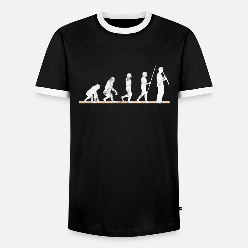 Evolution des clarinettes - T-shirt contrasté Homme - noir/blanc