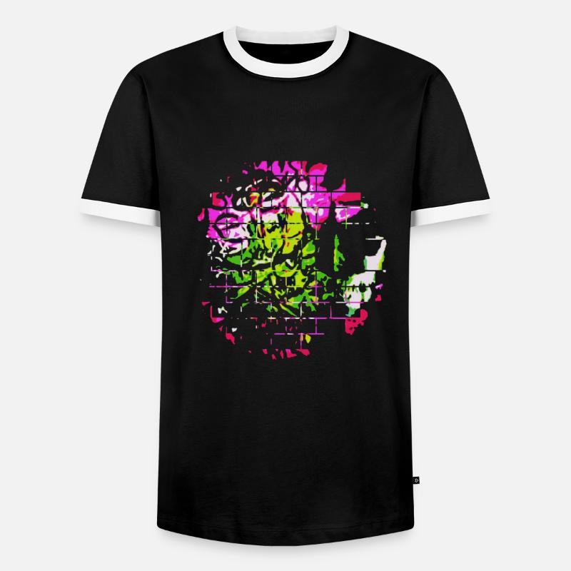 Graffiti - Männer Kontrast-T-Shirt - Schwarz/Weiß