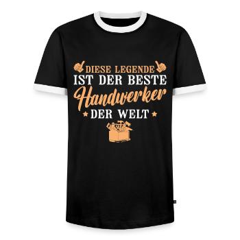 Bester Handwerker der Welt Kfz Mechatroniker - Männer Kontrast-T-Shirt - Schwarz/Weiß - Vorne - AI Model Female 172 light (172cm) & AI Model Male 178 light (178cm)