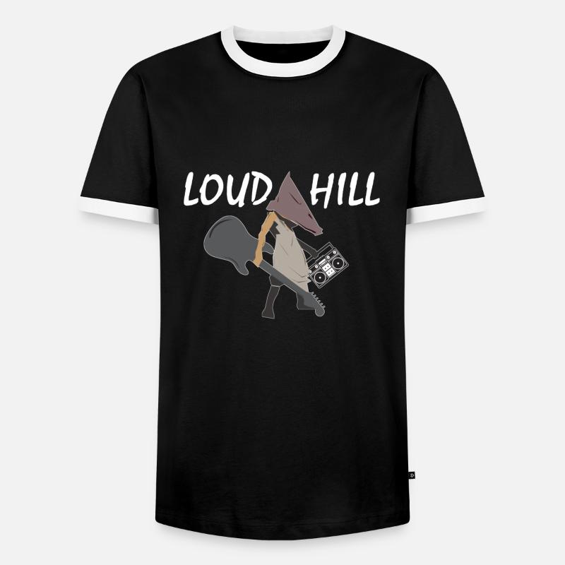 Loud Hill Pyramidenkopf Monster Geschenkidee - Männer Kontrast-T-Shirt - Schwarz/Weiß