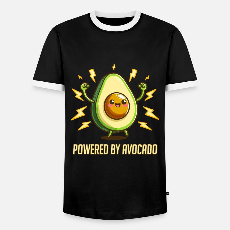 Powered By Avocado - Men's Ringer Shirt - black/white